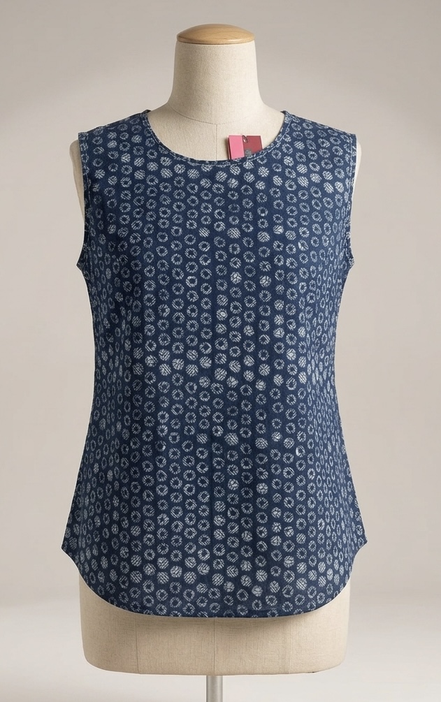 Indigo Bandhani Short Kurti