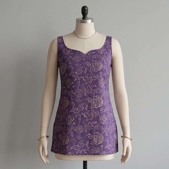 Shahzadi – Purple & Gold Jaal 2-in-1 Bolero Kurti Set