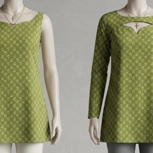 Mehendi – Green Buti Print 2-in-1 Bolero Kurti Set